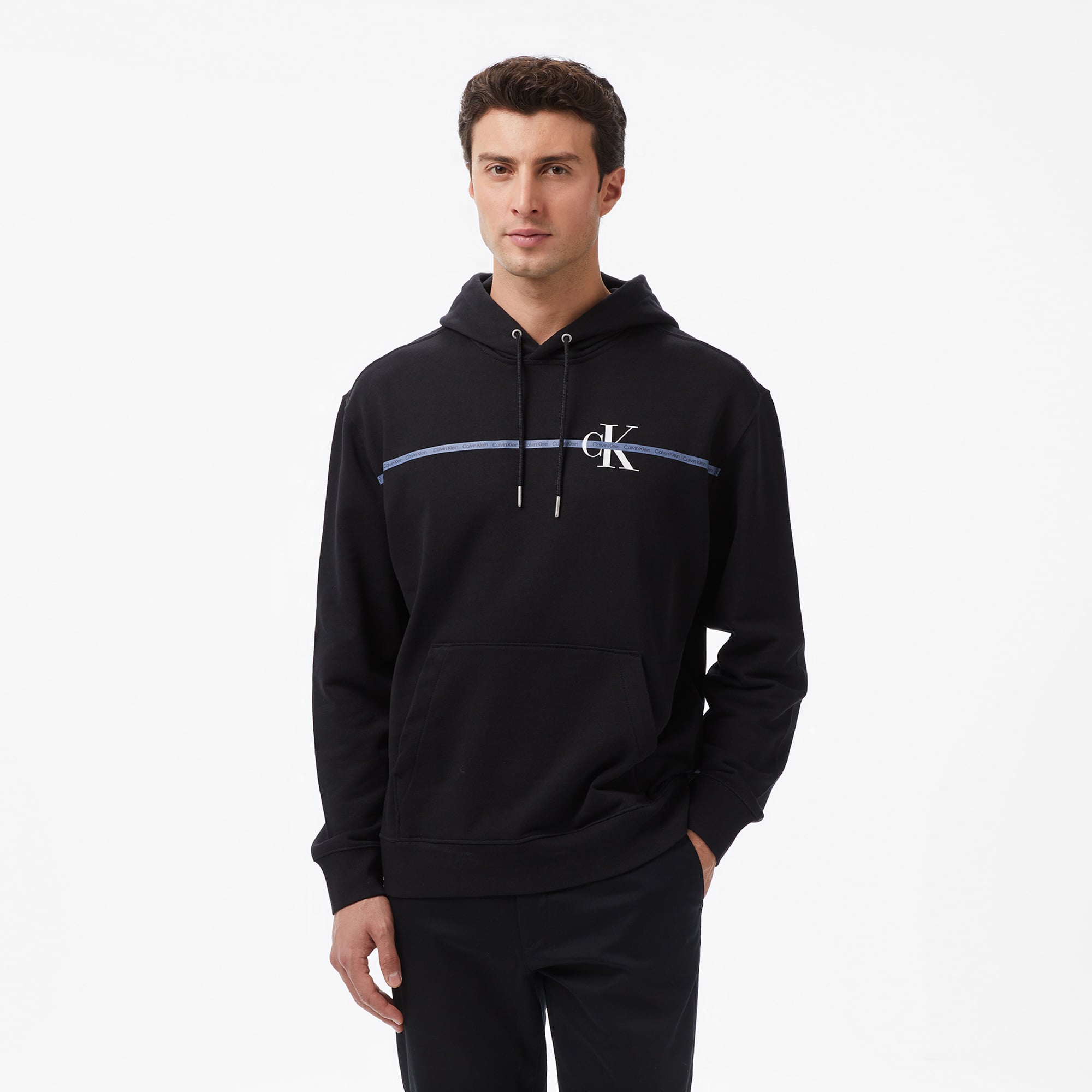  Calvin Klein Terry Graphic Erkek Siyah Sweatshirt