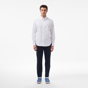 Calvin Klein Solid Oxford Classic Erkek Beyaz Gömlek