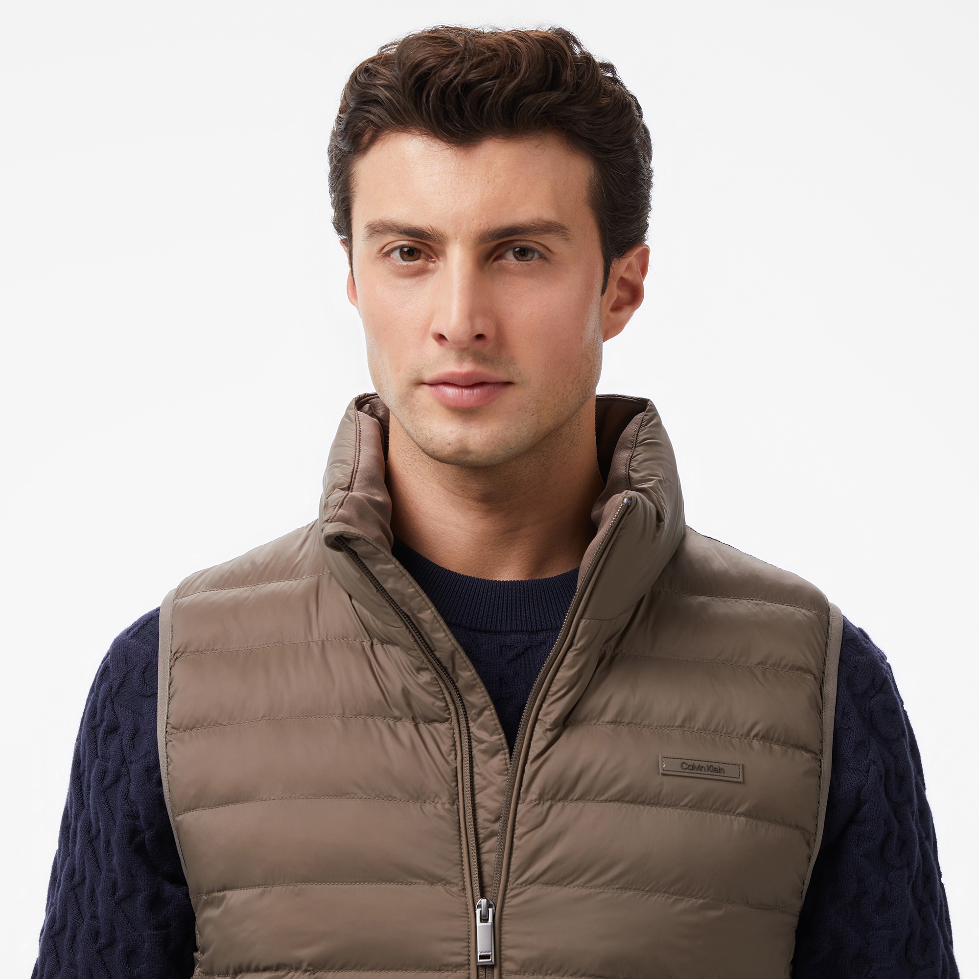 Calvin Klein Nylon Puffer Erkek Gri Yelek