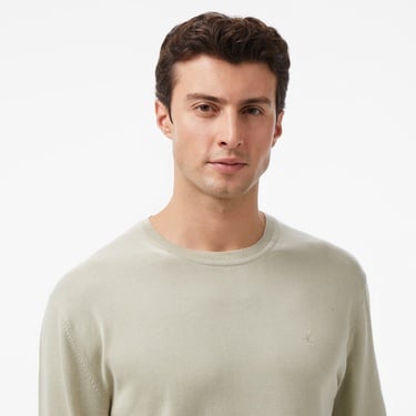  Calvin Klein Supima Erkek Haki Triko