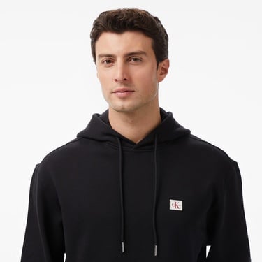  Calvin Klein Terry Badge Erkek Siyah Sweatshirt
