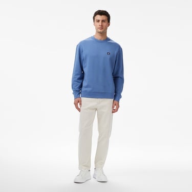  Calvin Klein Terry Badge Erkek Mavi Sweatshirt