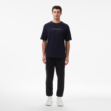  Tommy Hilfiger Logo Erkek Lacivert T-Shirt