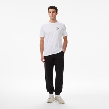  Calvin Klein Abstract Graphic Erkek Beyaz T-Shirt