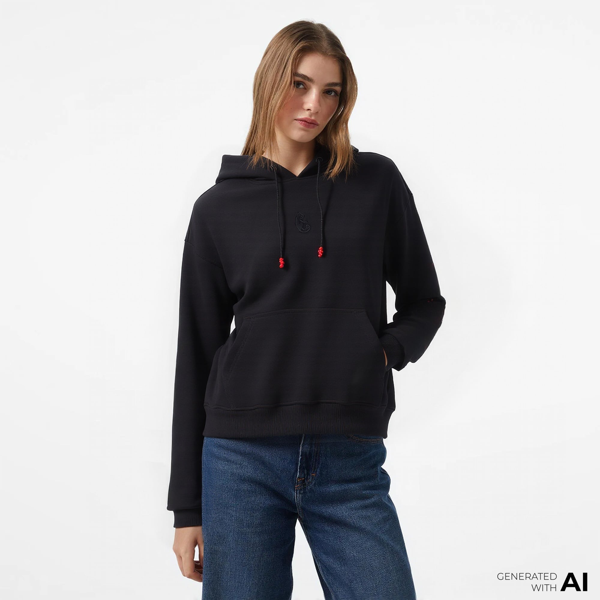 UNITED4 x Monkey Project 7 Rules Unisex Siyah Sweatshirt