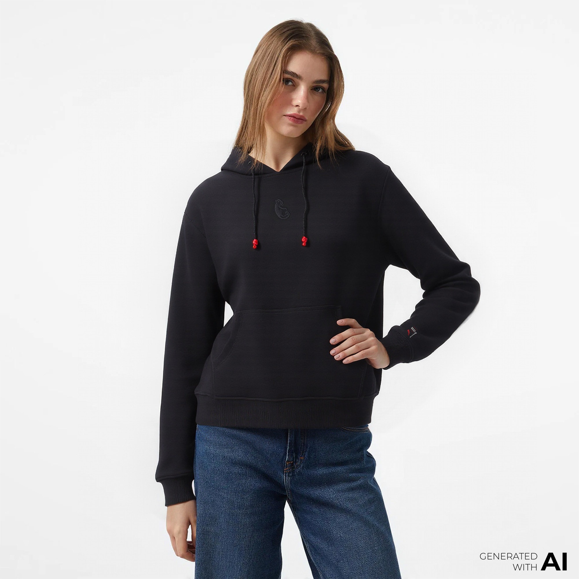 UNITED4 x Monkey Project We Are Family Unisex Siyah Sweatshirt