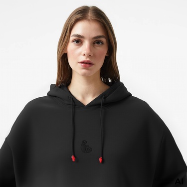  UNITED4 x Monkey Project 7 Rules Unisex Siyah Sweatshirt