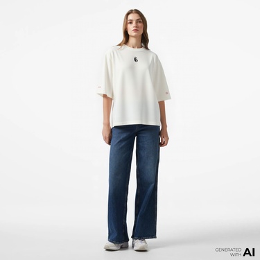  UNITED4 x Monkey Project We Are Family Unisex Beyaz T-Shirt