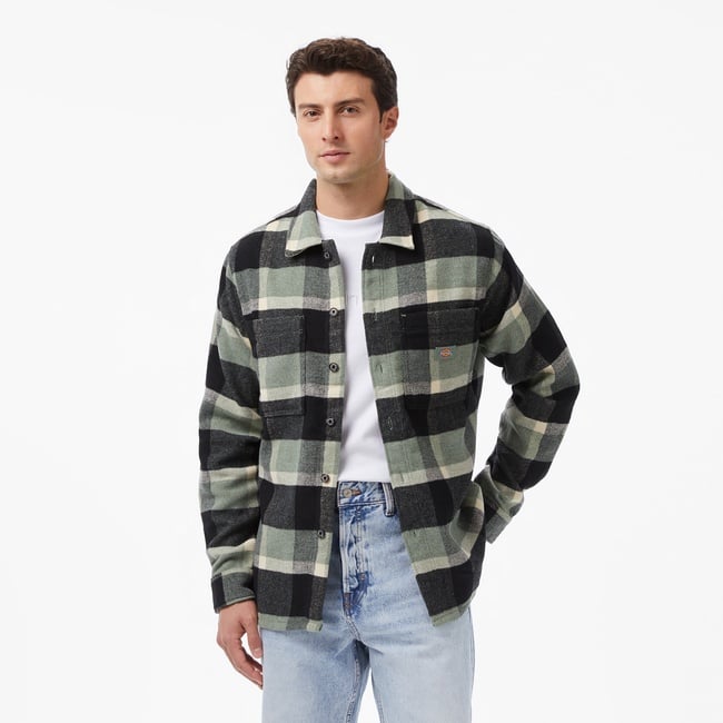  Dickies Plaid Coaling Erkek Yeşil Gömlek