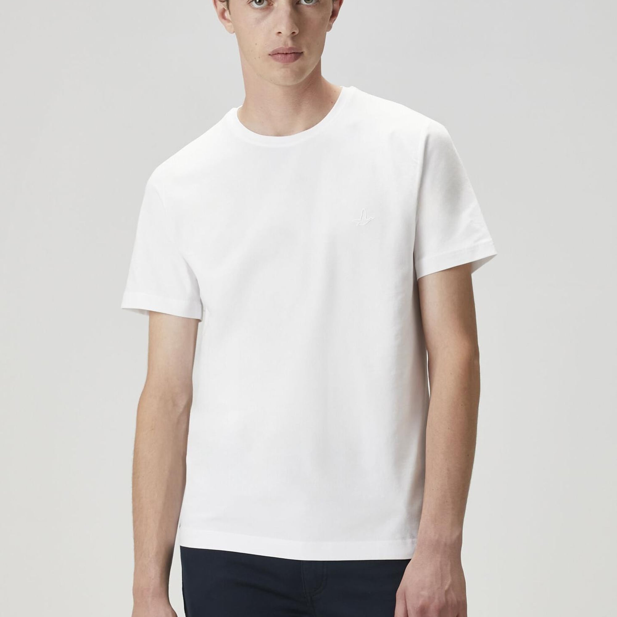 Beymen Club Erkek Kırık Beyaz Logo Baskılı T-shirt