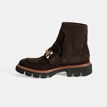  Luca Grossi Kadın Kahve Toka Detaylı Süet Chelsea Bot