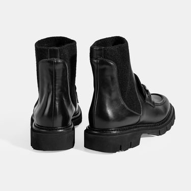  Luca Grossi Kadın Siyah Toka Detaylı Deri Chelsea Bot