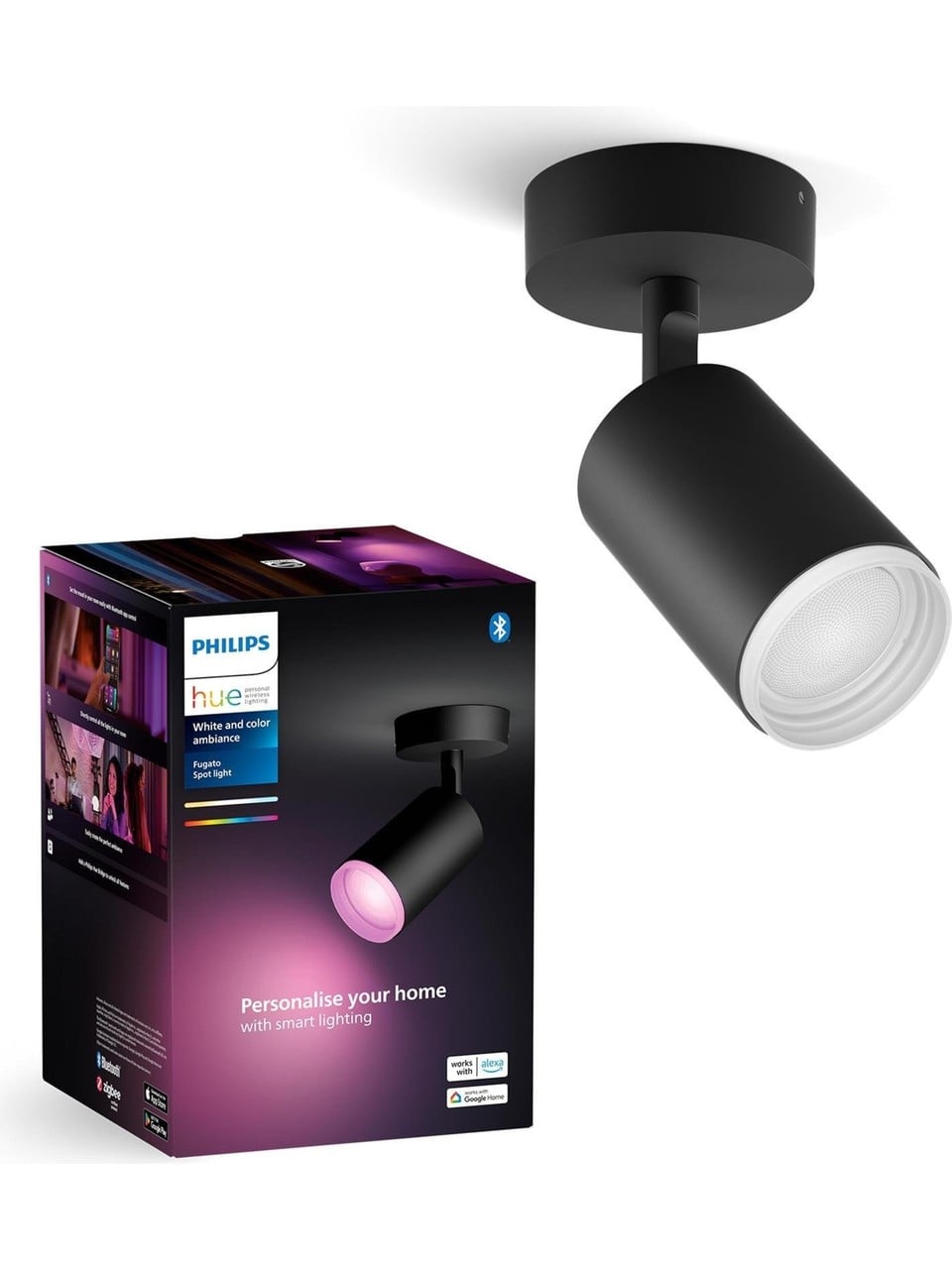  Philips Hue Fugato Akıllı LED Spot Lamba 1X4.2W (Siyah) V2