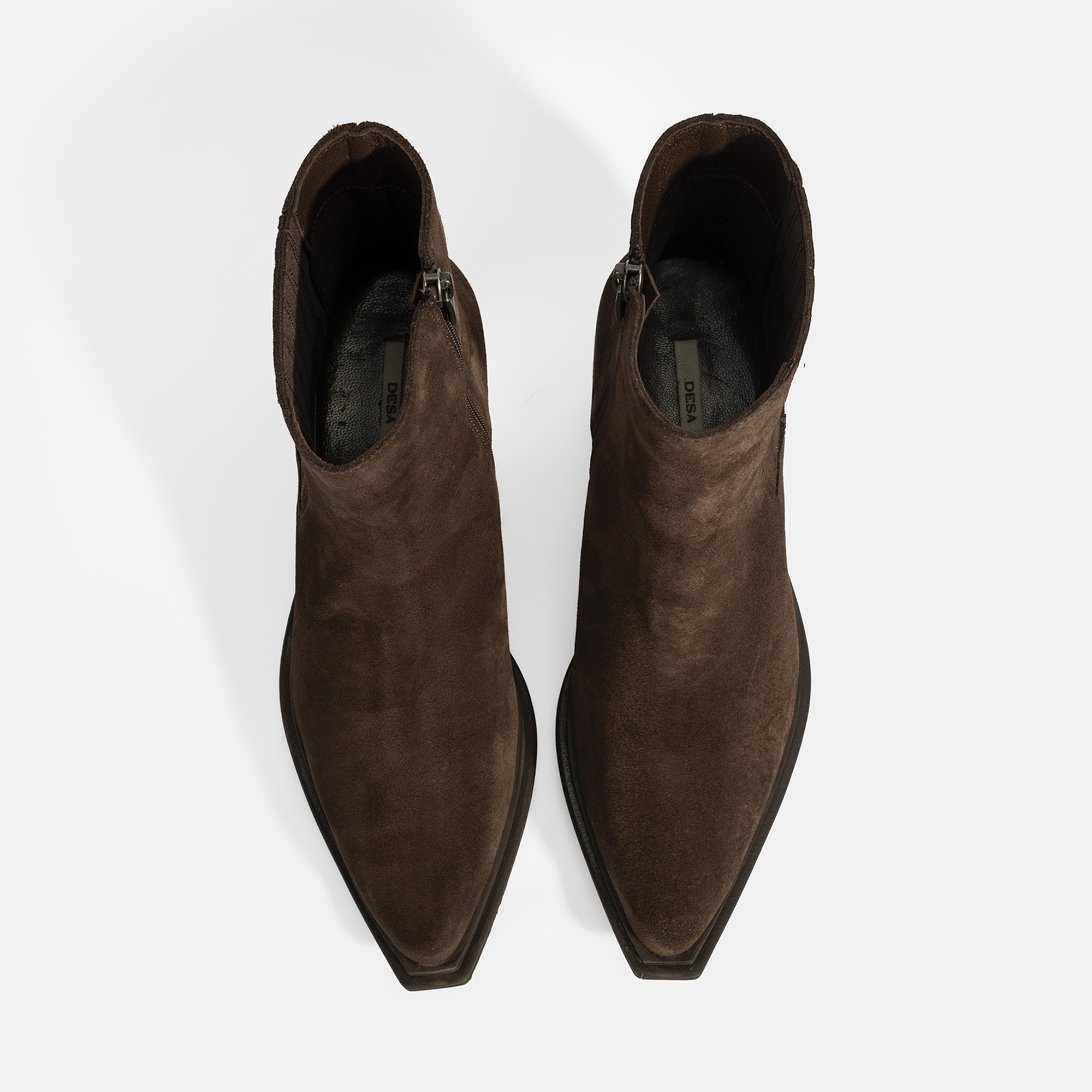 Kadın Kahve Kalın Topuklu Süet Bot