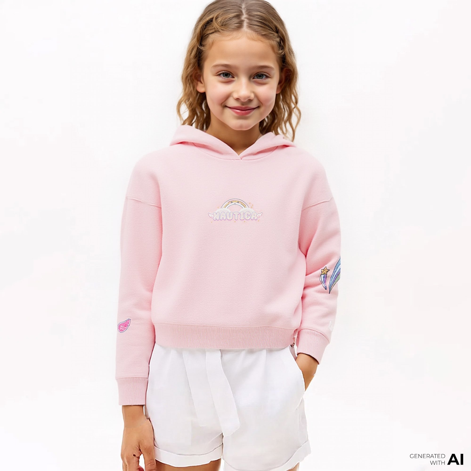  Nautica Kız Çocuk Pembe Sweatshirt