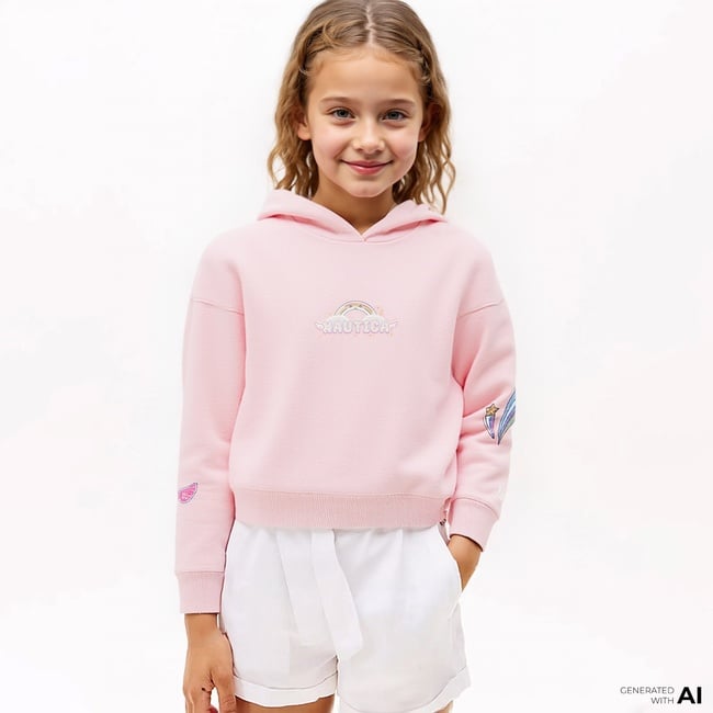  Nautica Kız Çocuk Pembe Sweatshirt