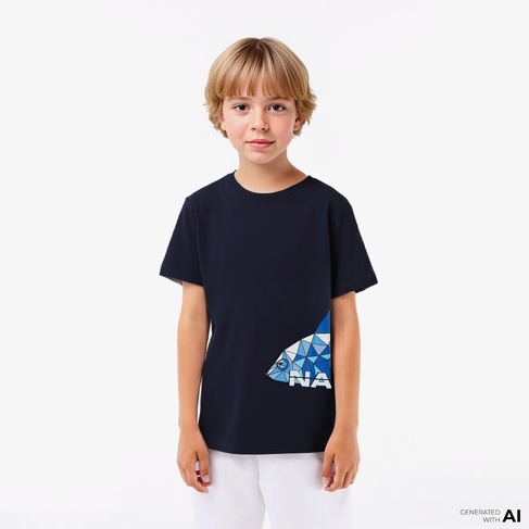  Nautica Erkek Çocuk Lacivert Regular Fit Baskılı T-Shirt