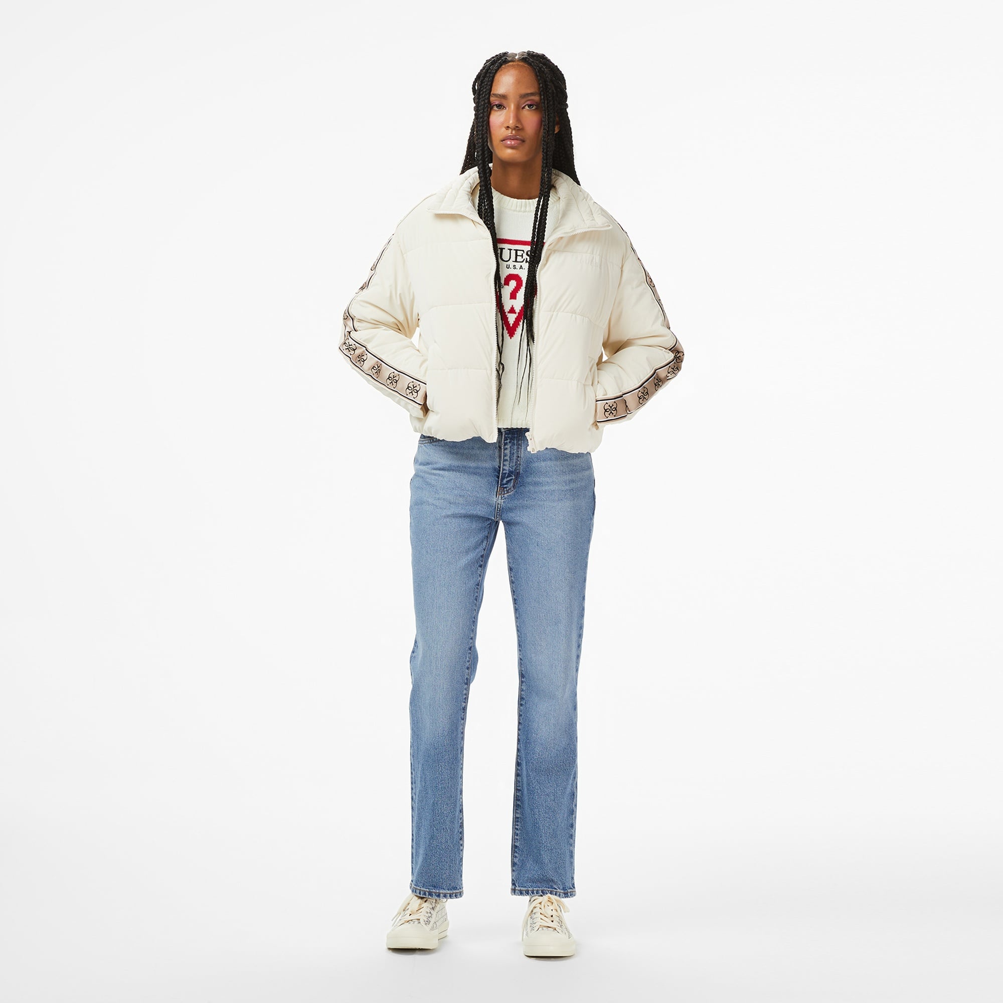 Guess New Jean Kadın Krem Mont