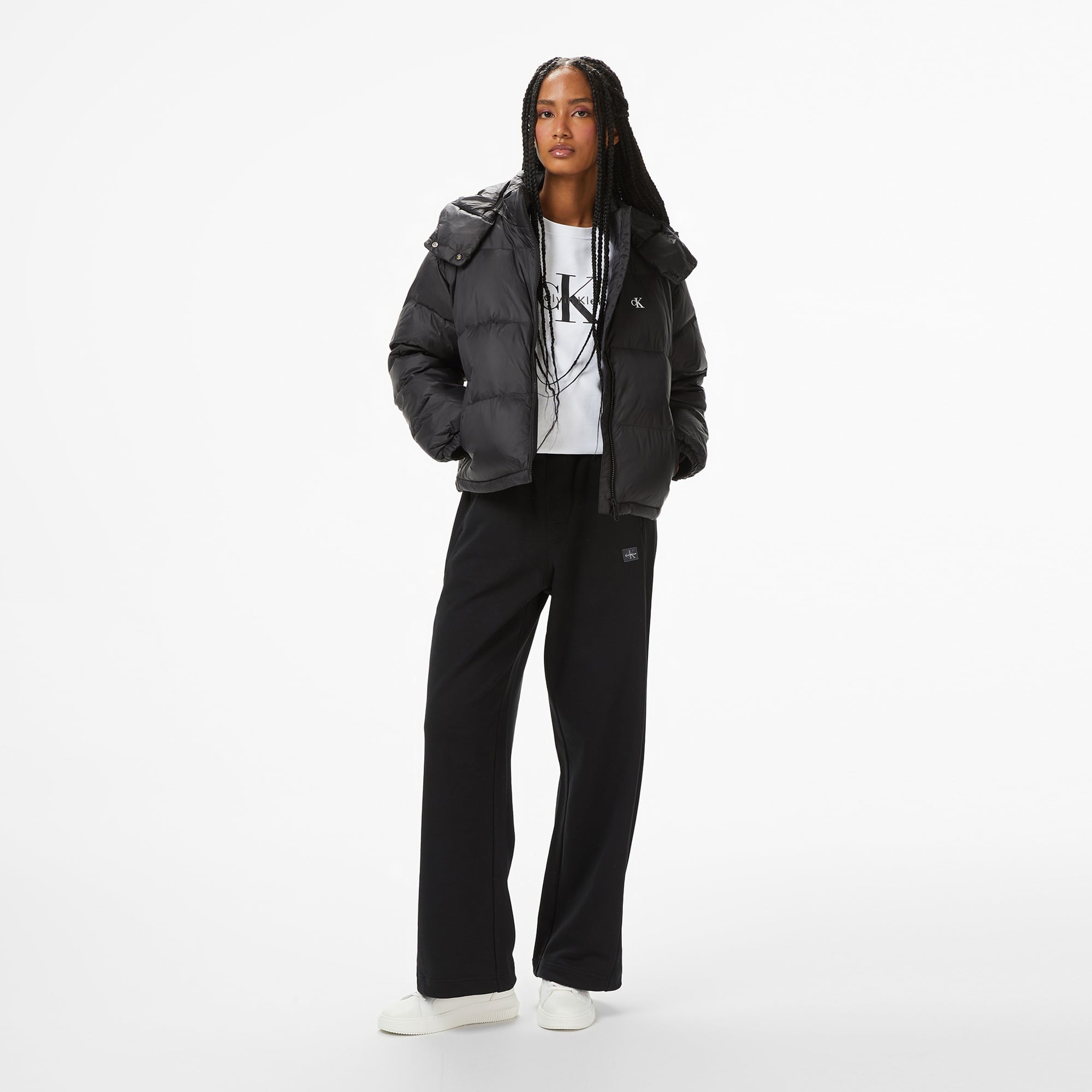 Calvin Klein Essential Midweight Puffer Kadın Siyah Mont