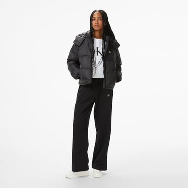  Calvin Klein Essential Midweight Puffer Kadın Siyah Mont