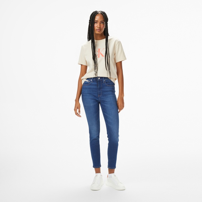  Calvin Klein High Rise Skinny Ankle Kadın Mavi Jean