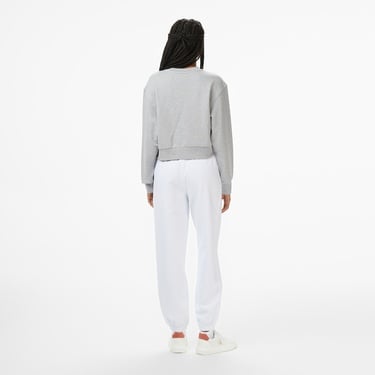  Calvin Klein Monologo French Terry Jogger Kadın Beyaz Eşofman Altı