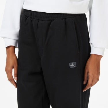  Calvin Klein French Terry Badge Logo Kadın Siyah Eşofman Altı