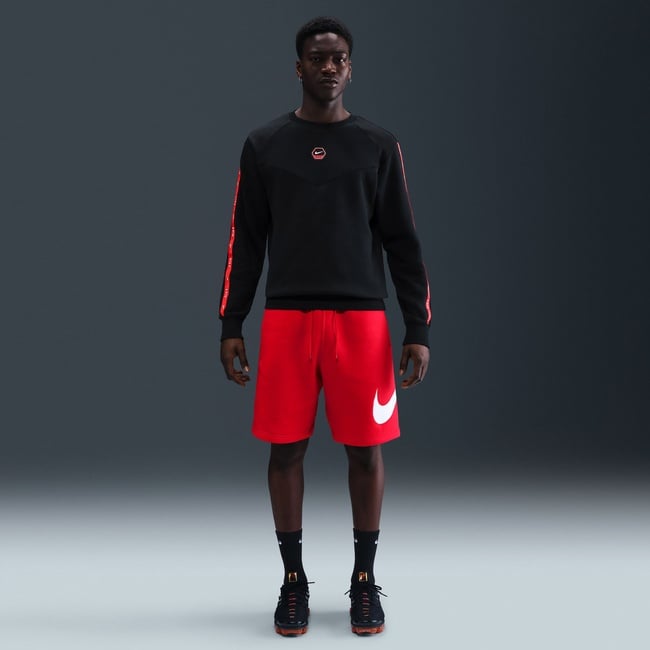  Nike Sportswear City Side Crew Fleece Erkek Siyah Sweatshirt