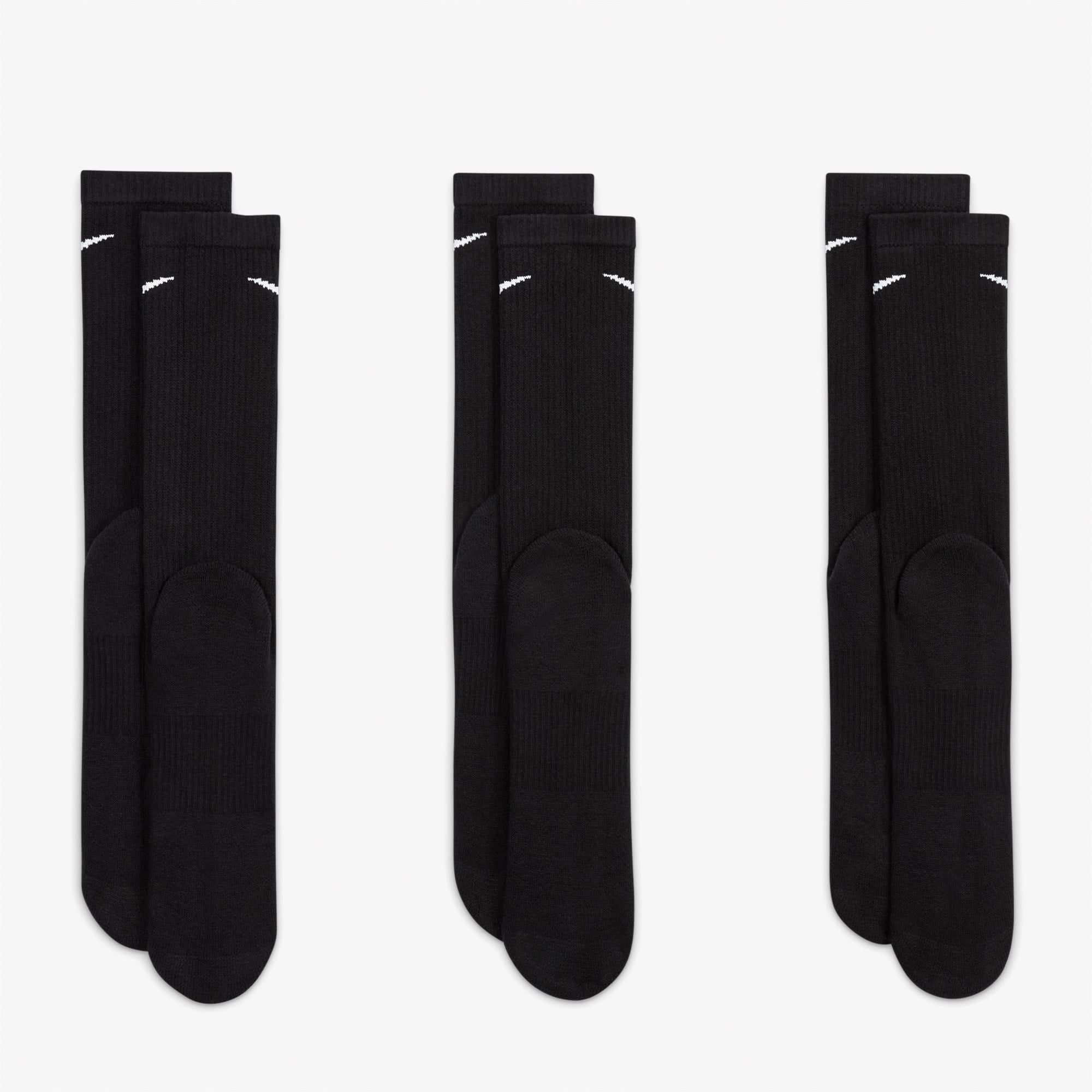 Nike Everyday Plus Cushioned 3'lü Unisex Siyah Çorap