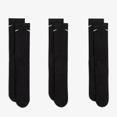  Nike Everyday Plus Cushioned 3'lü Unisex Siyah Çorap