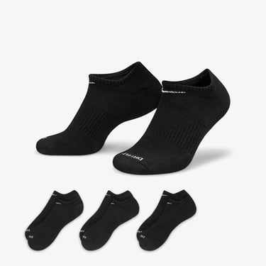  Nike Everyday Plus Cushion 3'lü Unisex Siyah Çorap