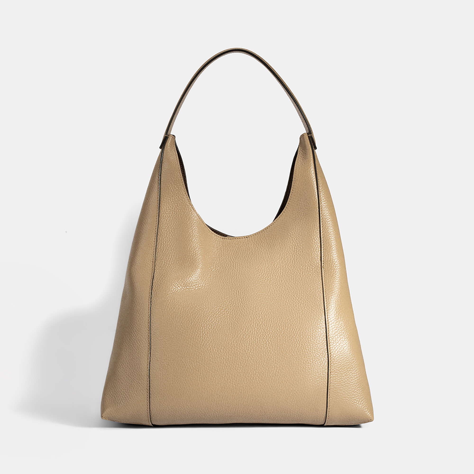 Kadın Bej Deri Omuz Çantası