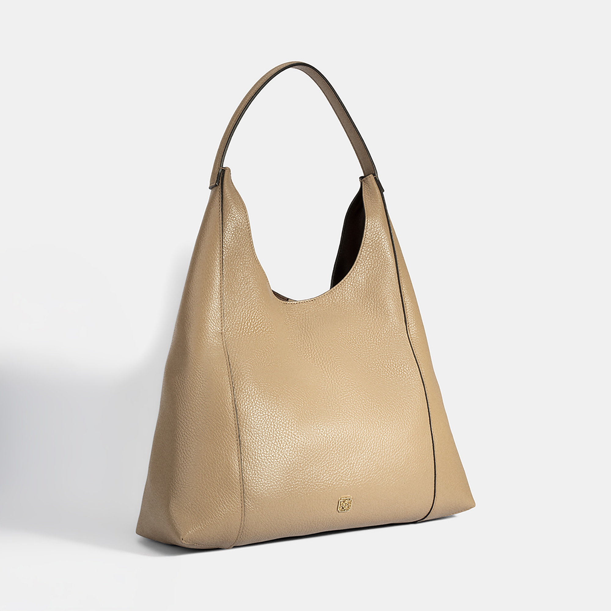 Kadın Bej Deri Omuz Çantası