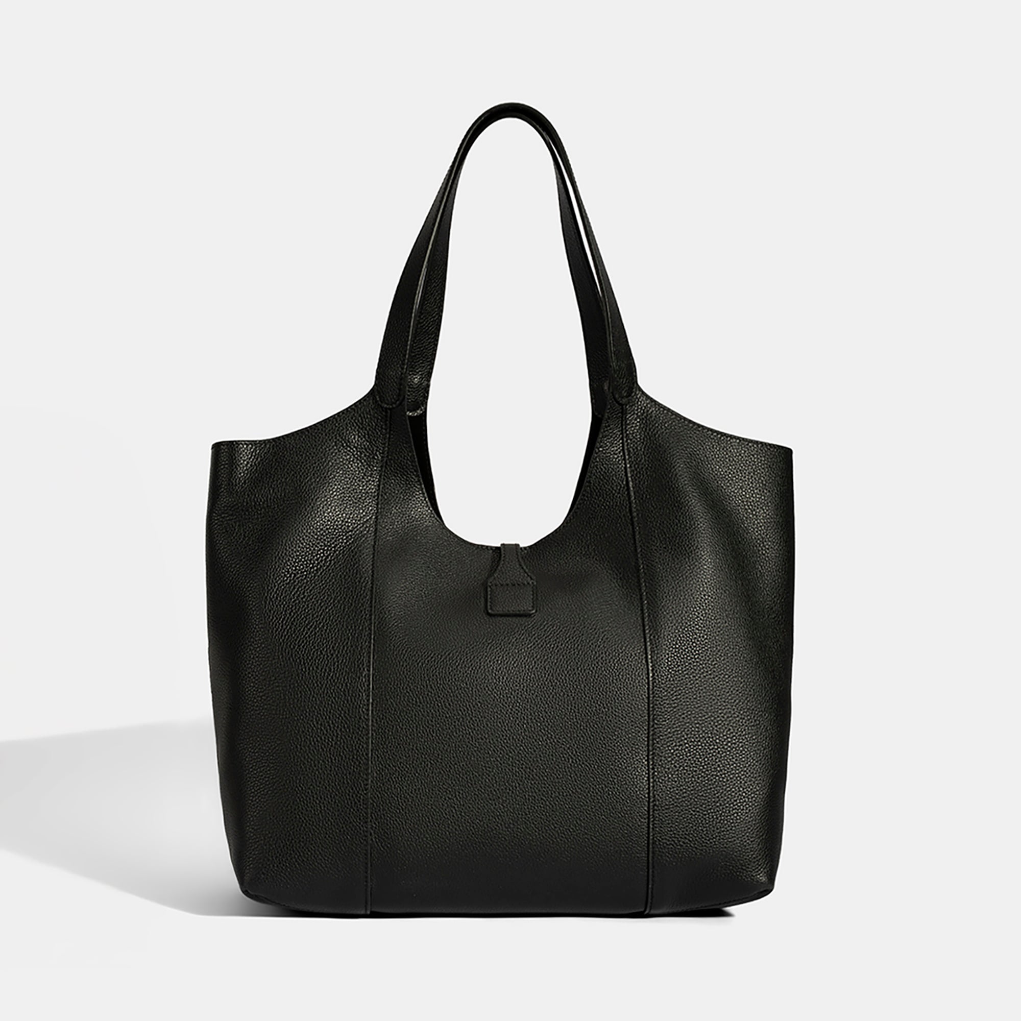 Kadın Siyah Deri Hobo Çanta