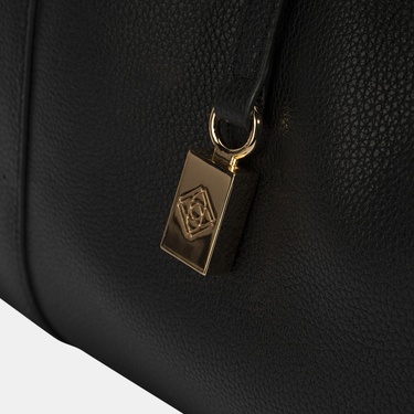  Kadın Siyah Deri Hobo Çanta