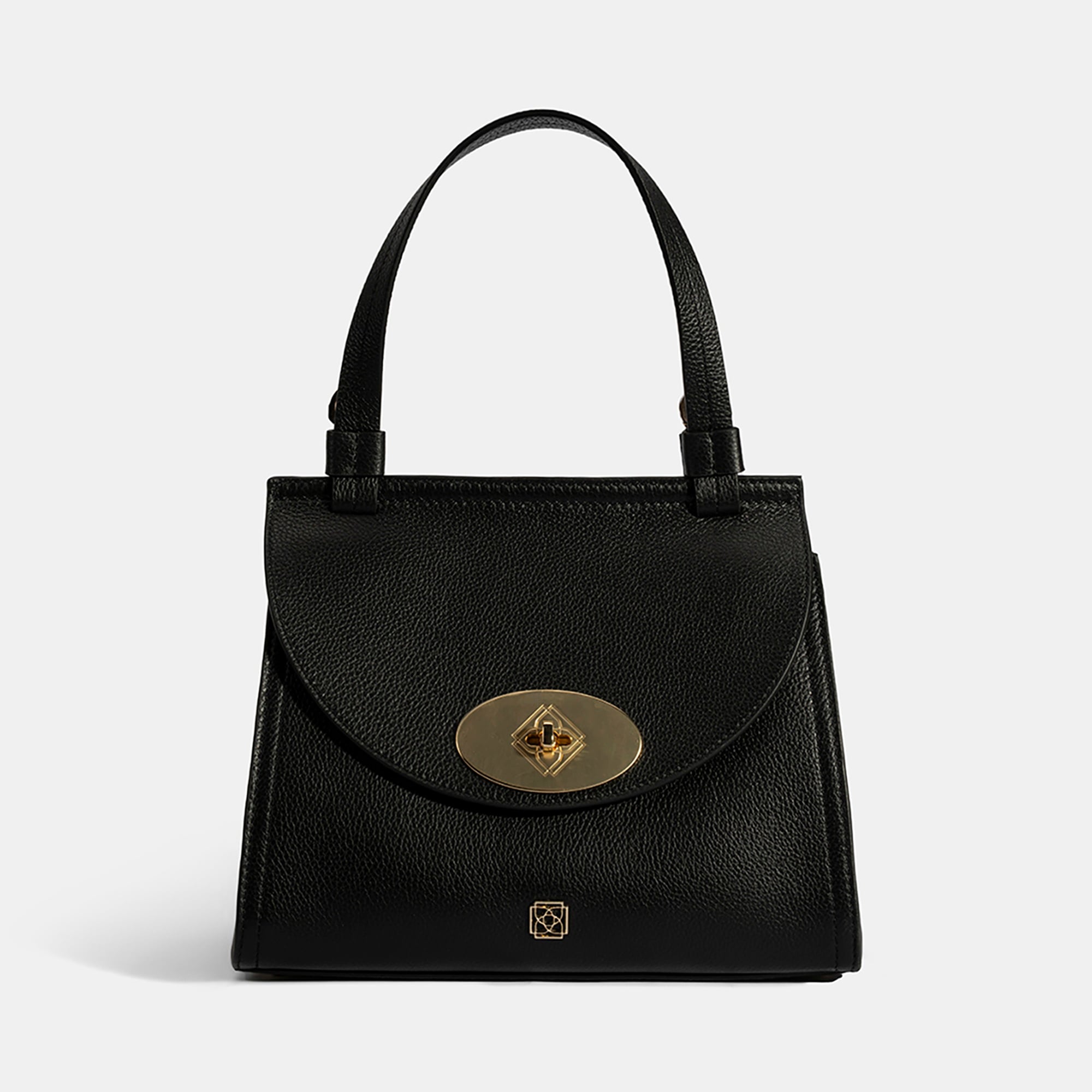 Kadın Siyah Omuz Askılı Deri El Çantası