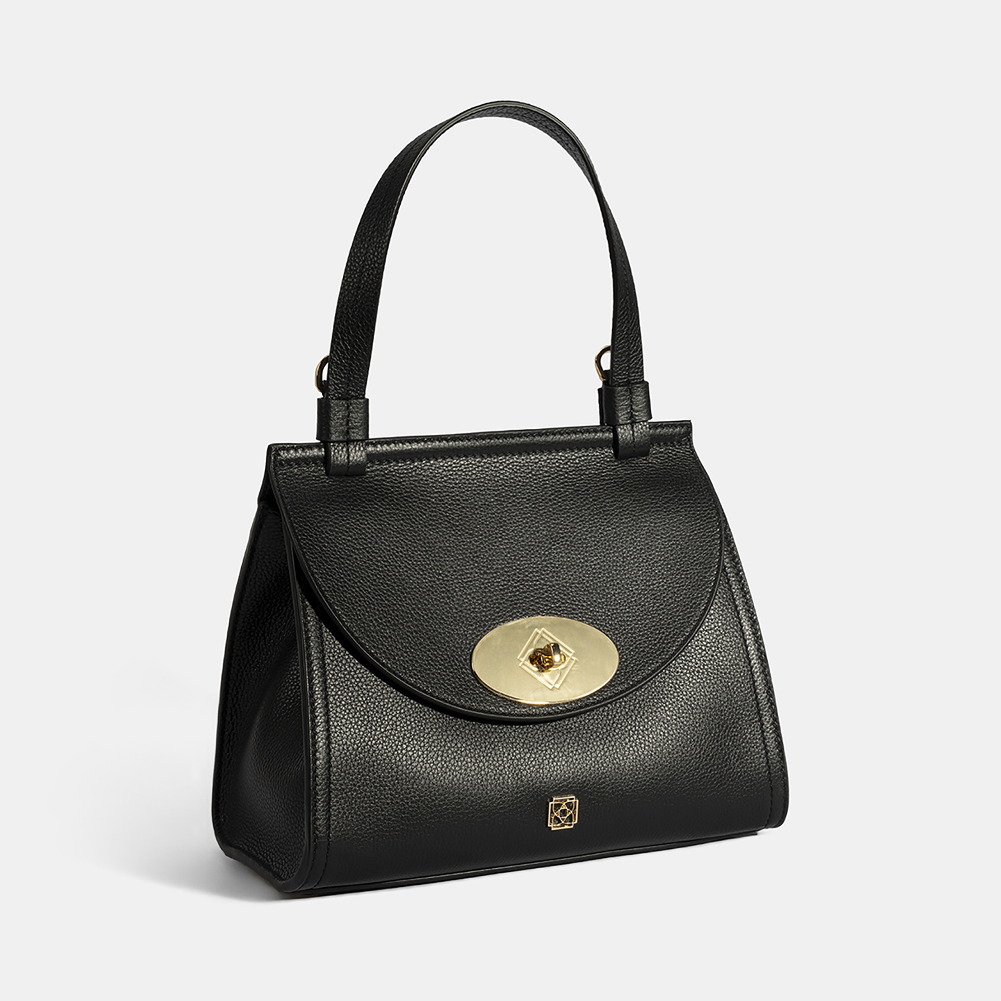 Kadın Siyah Omuz Askılı Deri El Çantası