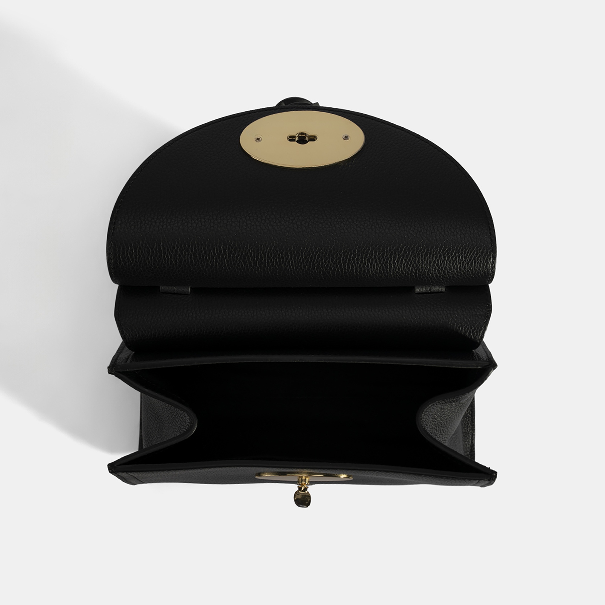 Kadın Siyah Omuz Askılı Deri El Çantası