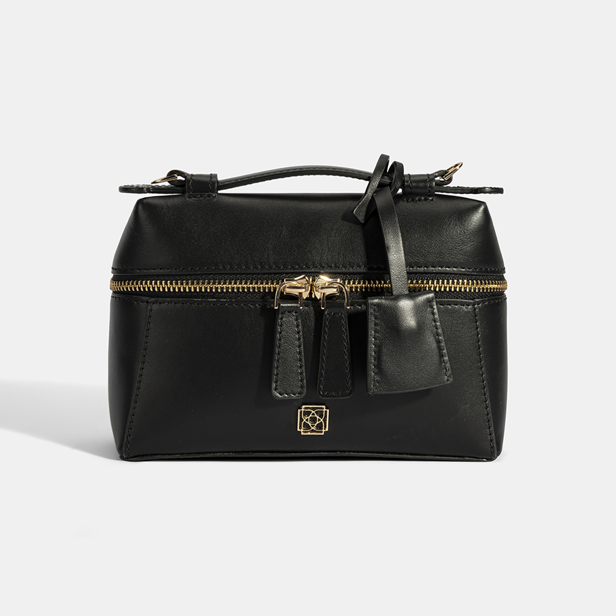 Kadın Siyah Mini Deri El Çantası