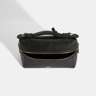  Kadın Siyah Mini Deri El Çantası