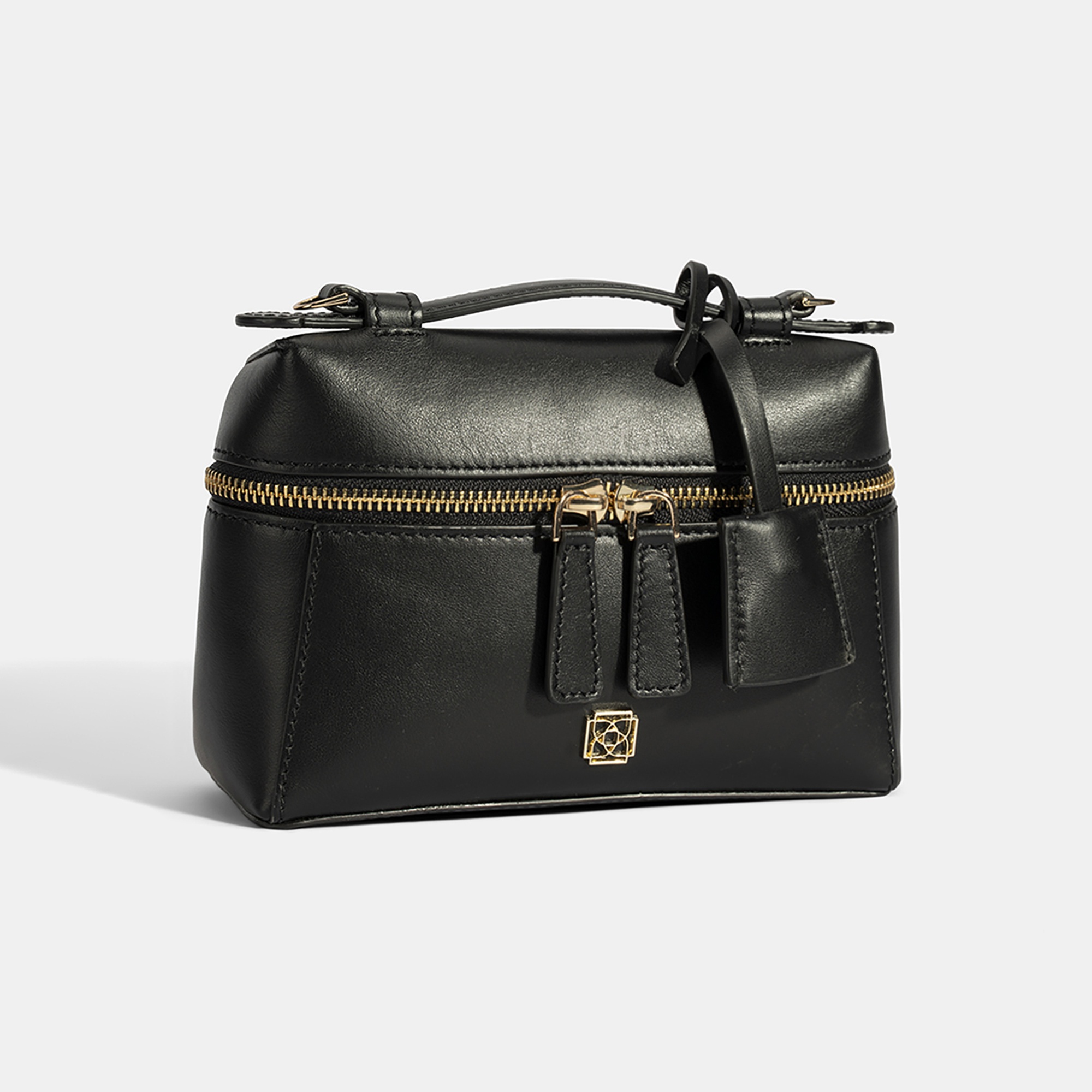 Kadın Siyah Mini Deri El Çantası