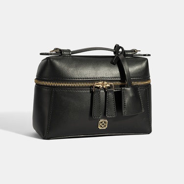  Kadın Siyah Mini Deri El Çantası