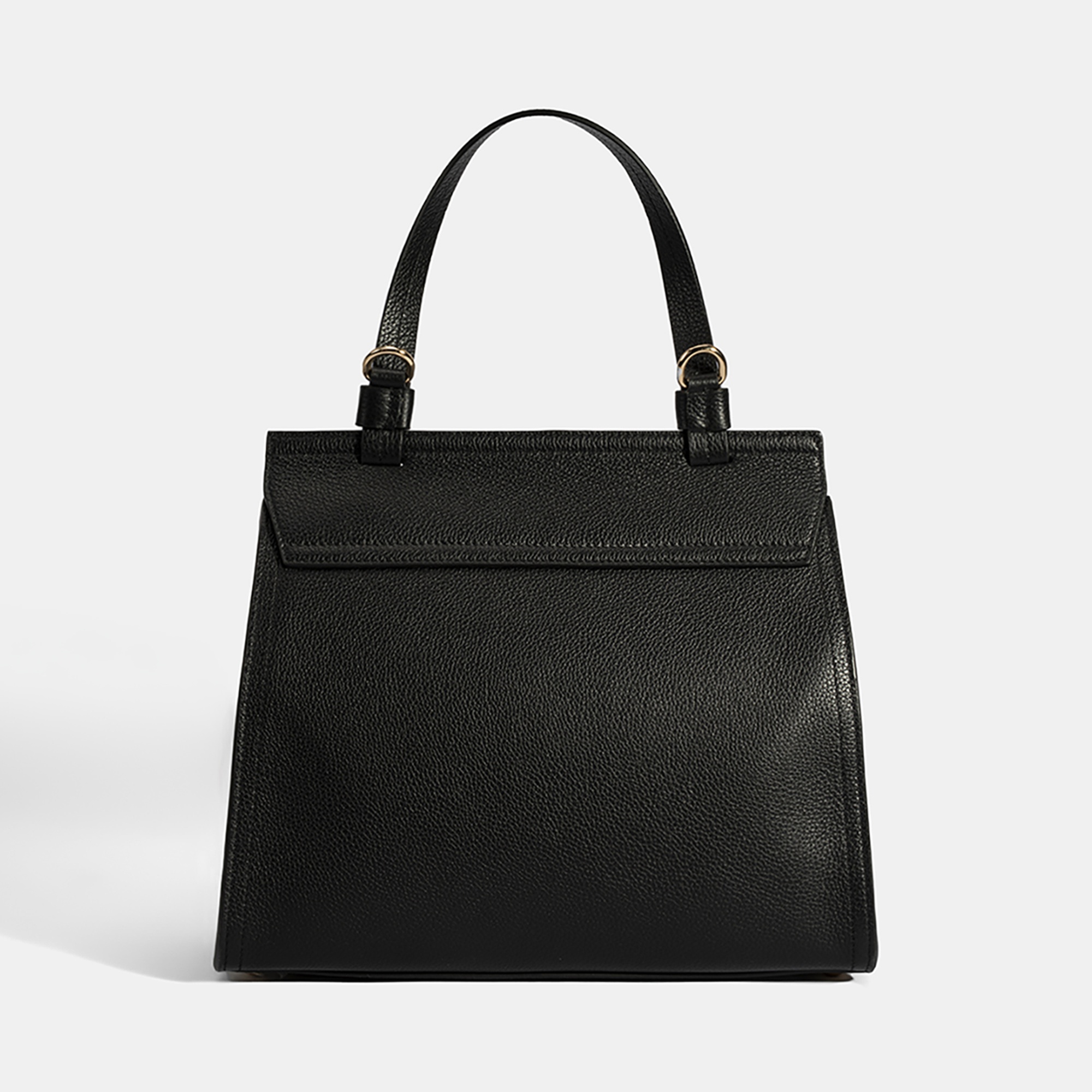 Kadın Siyah Omuz Askılı Deri El Çantası