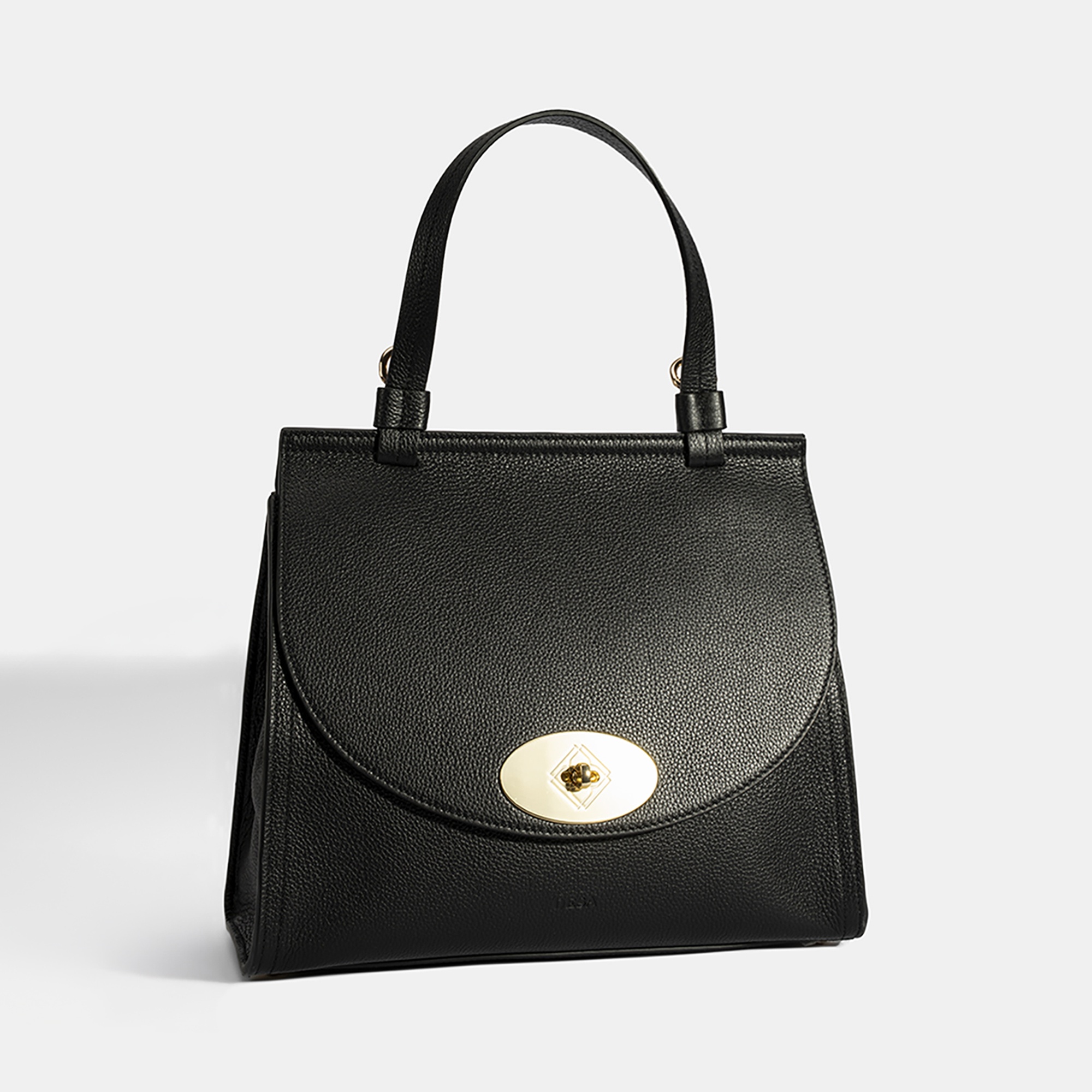 Kadın Siyah Omuz Askılı Deri El Çantası