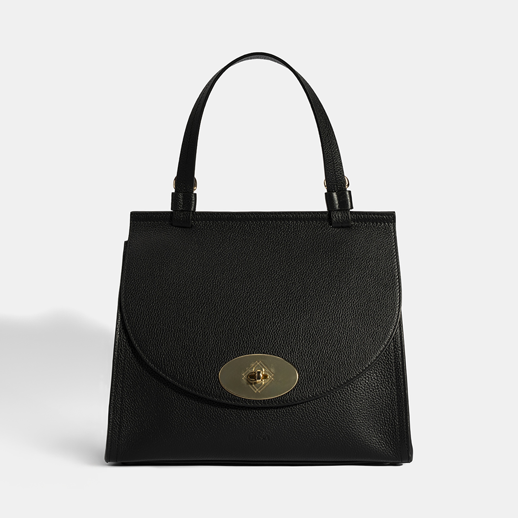 Kadın Siyah Omuz Askılı Deri El Çantası