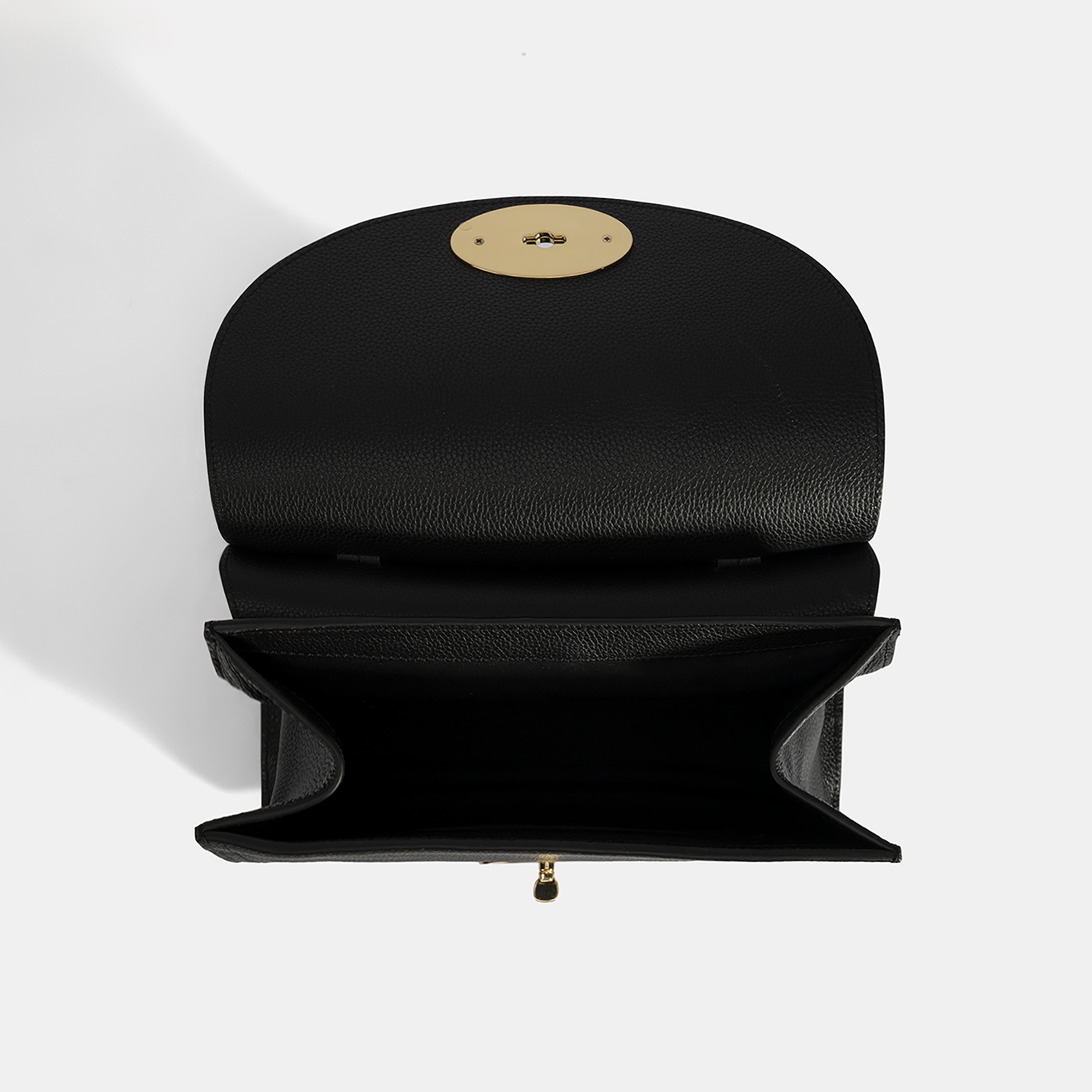 Kadın Siyah Omuz Askılı Deri El Çantası