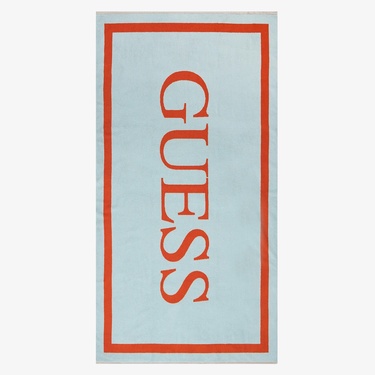  Guess Towel Jacquard Guess  Unisex Mavi Plaj Havlusu