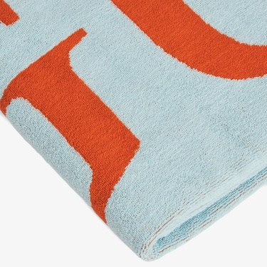  Guess Towel Jacquard Guess  Unisex Mavi Plaj Havlusu