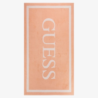  Guess Towel Jacquard Guess  Unisex Pembe Plaj Havlusu