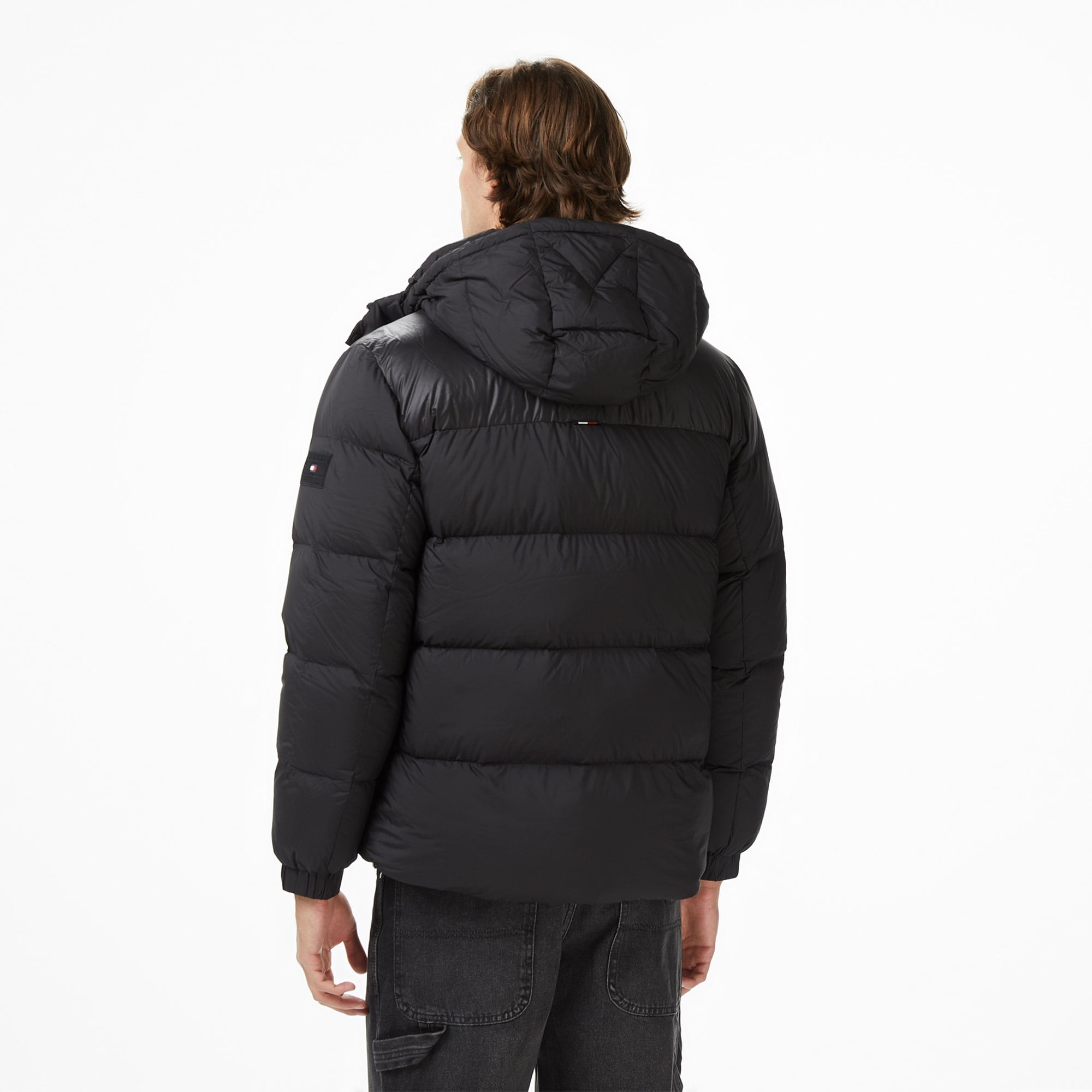 Tommy Hilfiger Mix Down Erkek Siyah Puffer Mont